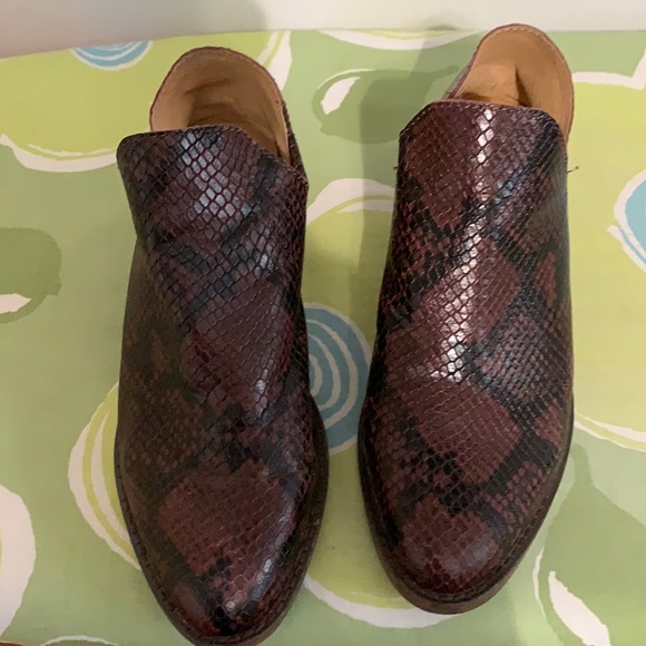 Lucky Brand Snakeskin Print Leather Bootie - Picture 1 of 7